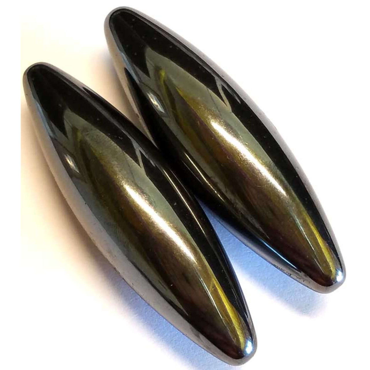 Magnetic Hematite Oval Pair 60 mm