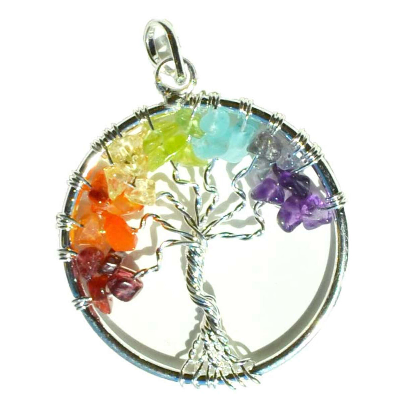 7 Chakra Tree of Life Pendant