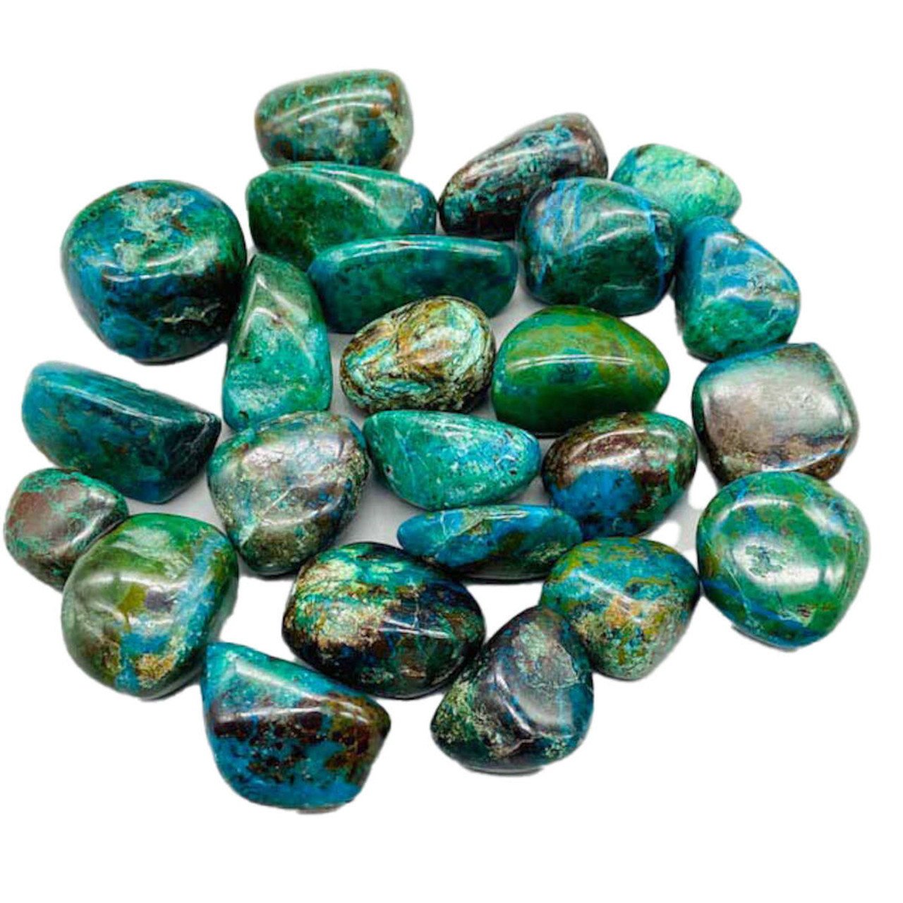 Chrysocolla Tumbled Gemstones 1 lb.