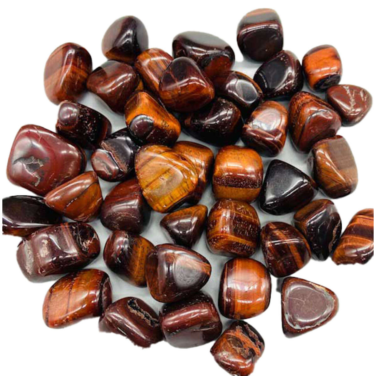 Tiger's Eye Red Tumbled Gemstones 1 lb.