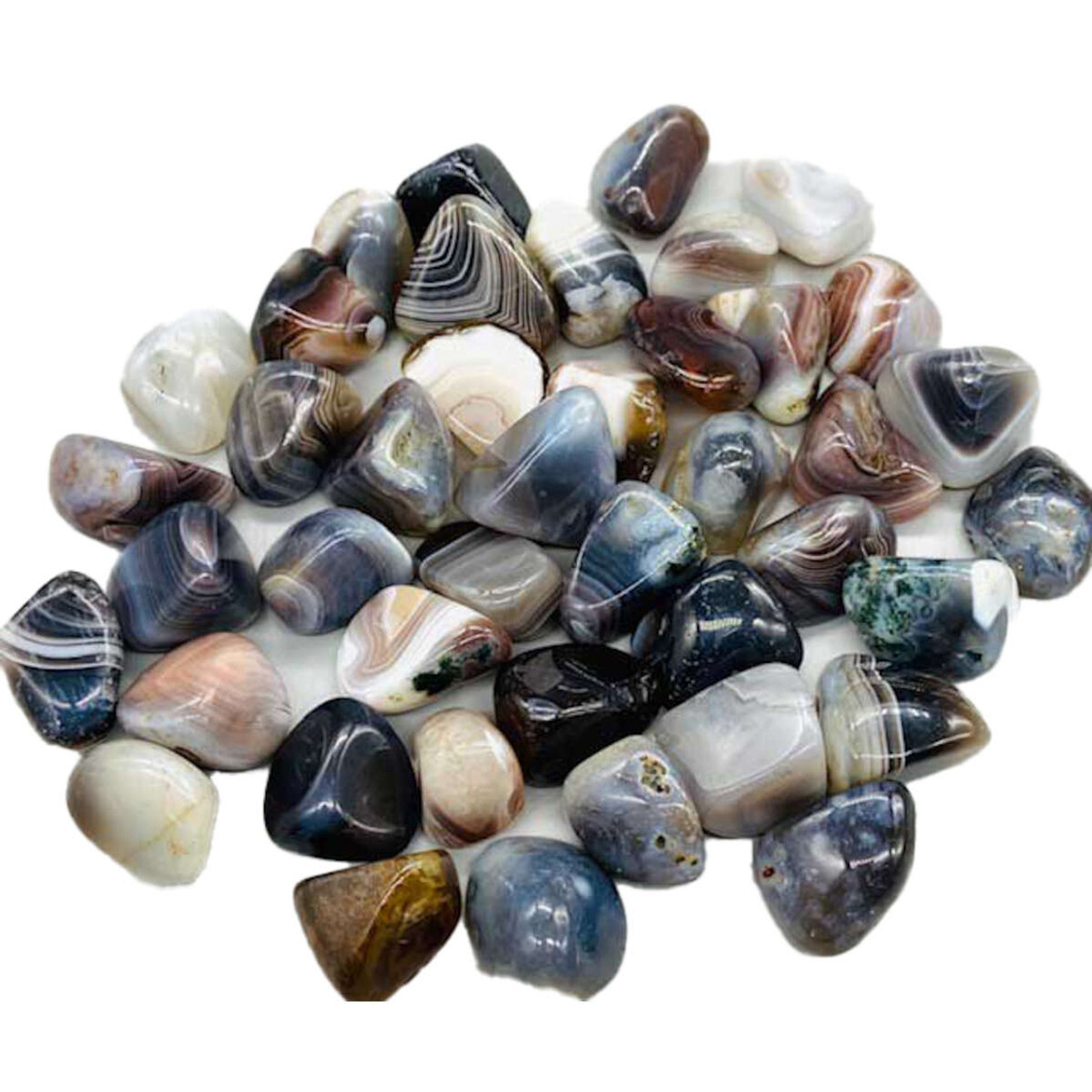 Botswana Agate Tumbled Gemstones 1 lb.