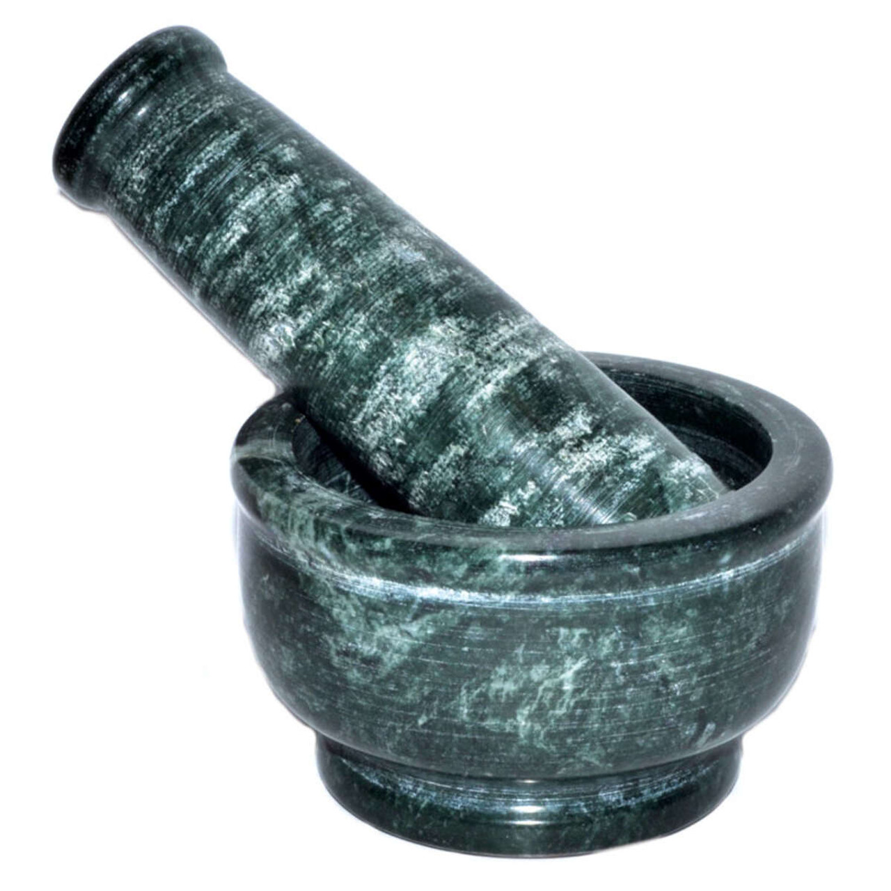 Green Marble Mortar and Pestle Set 4"