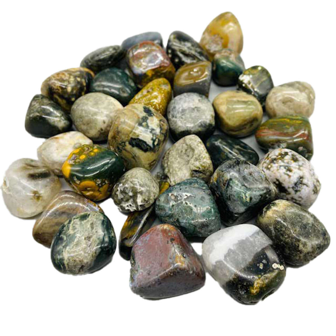 Jasper, Ocean Tumbled Stones 1 lb.