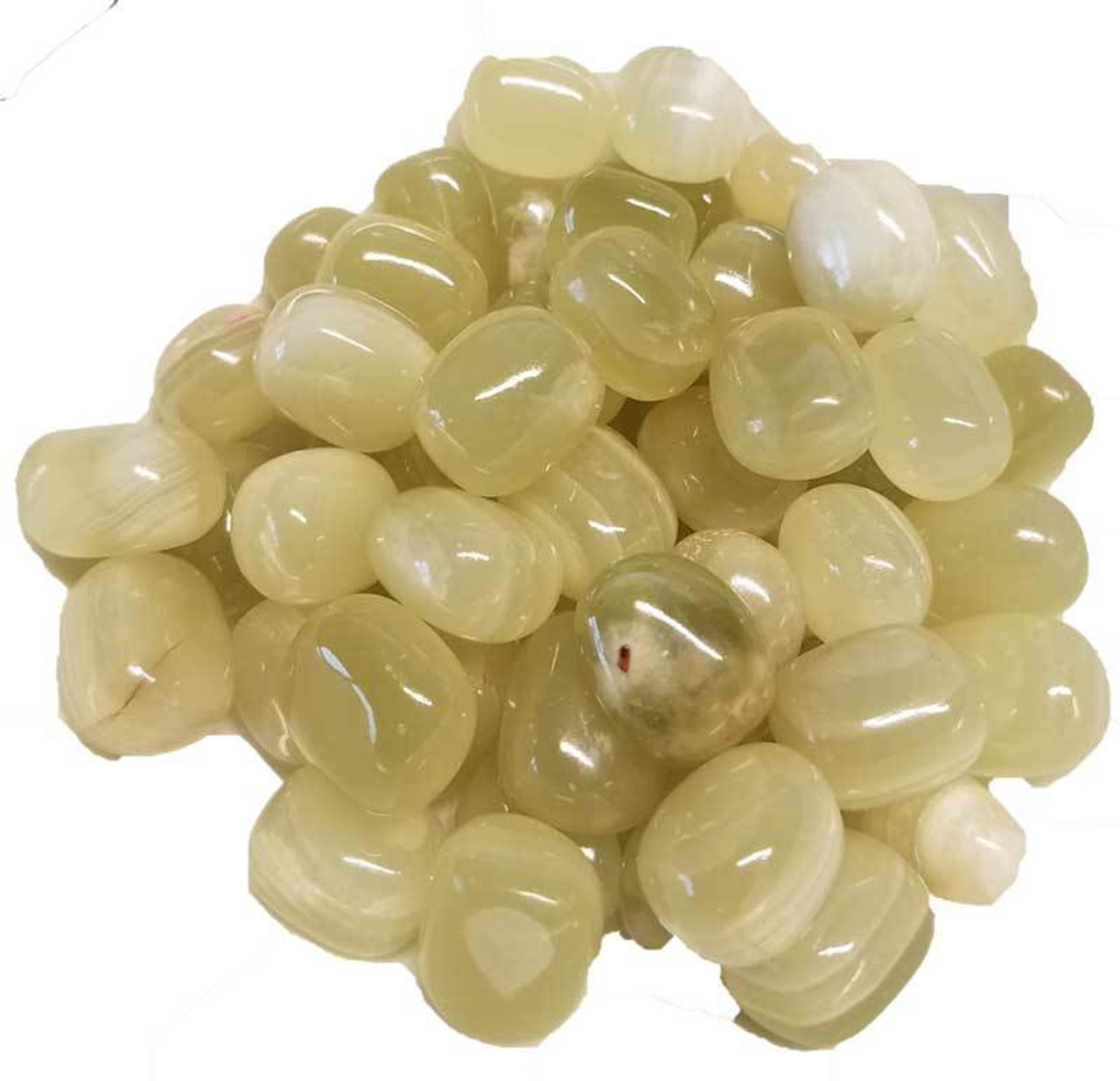 Green Calcite Tumbled Gemstones 1/4 lb.