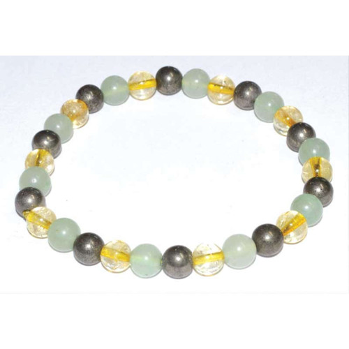 Aventurine, Green, Citrine & Pyrite Bracelet 6mm Aventurine, Green, Citrine & Pyrite Bracelet 6mm