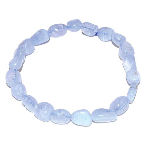 Agate, Blue Lace Nugget Bracelet