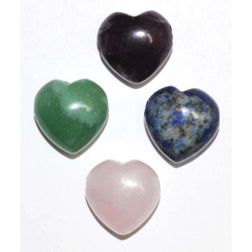 Heart Beads Various Stones 15mm (2/pk) Heart Beads Various Stones 15mm (2/pk)
