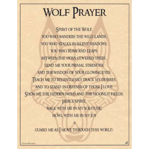 Wolf Prayer Poster