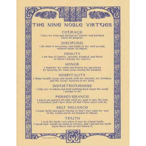 Nine Noble Virtues Poster