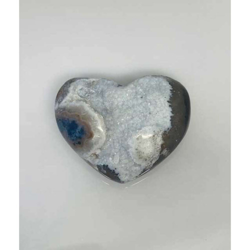 Heart Puffed Druse Agate - Medium Heart Puffed Druse Agate - Medium