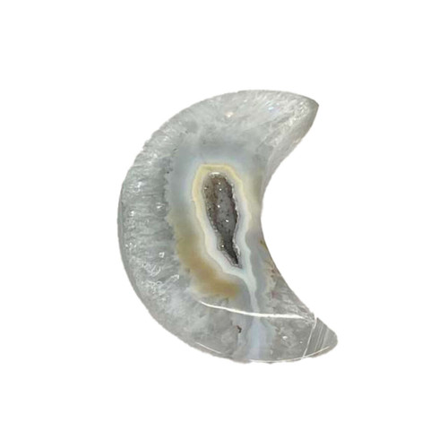 Moon Druse Agate Geode - Small Moon Druse Agate Geode - Small
