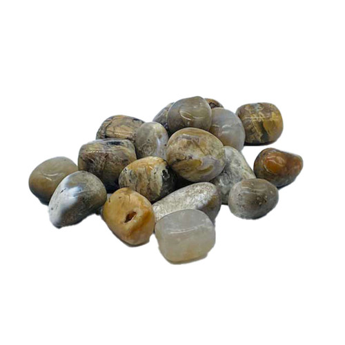 Agate, Dendritic Tumbled Stones 1 lb. Agate, Dendritic Tumbled Stones 1 lb.