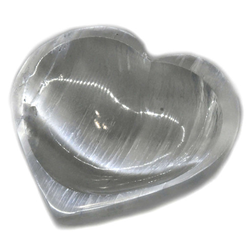 Selenite Heart Bowl 4" Selenite Heart Bowl 4"