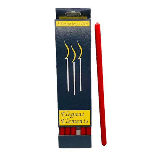 Red Chime Candle 6 Pack 10 inches