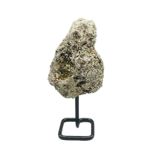 Pyrite On Metal Stand