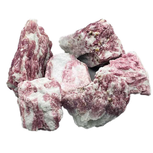 Tourmaline, Pink With Quartz Natural Stones Tourmaline, Pink With Quartz Natural Stones