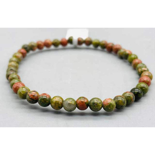Unakite Bracelet 4 mm.