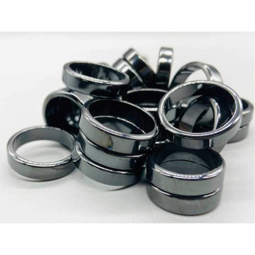 Flat Hematite Rings (Set Of 50) Flat Hematite Rings (Set Of 50)
