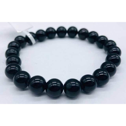 Obsidian, Black Bracelet 8 mm. Obsidian, Black Bracelet 8 mm.