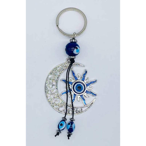Sun & Moon Evil Eye Keychain