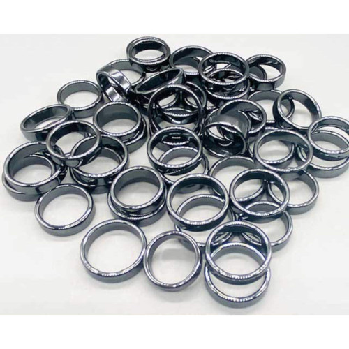 Hematite Flat Rings (Set Of 50) Hematite Flat Rings (Set Of 50)