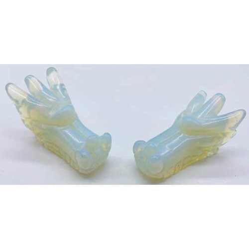 Dragon's Head Opalite (Set Of 2) 1 3/4" Dragon's Head Opalite (Set Of 2) 1 3/4"