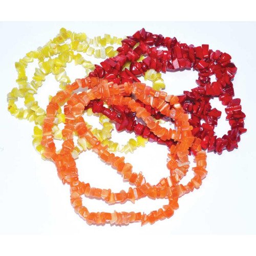 Mixed Glass Chip Necklace 32"