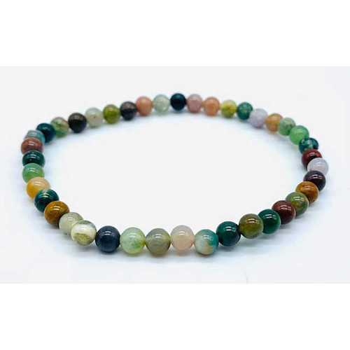 Moss Agate Stretch Bracelet 4 mm. Moss Agate Stretch Bracelet 4 mm.