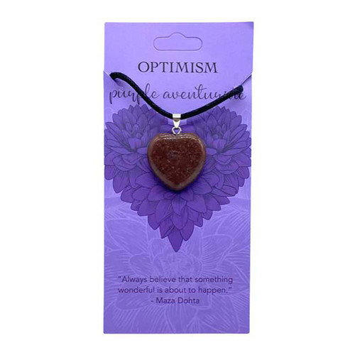 Optimism Purple Aventurine Heart
