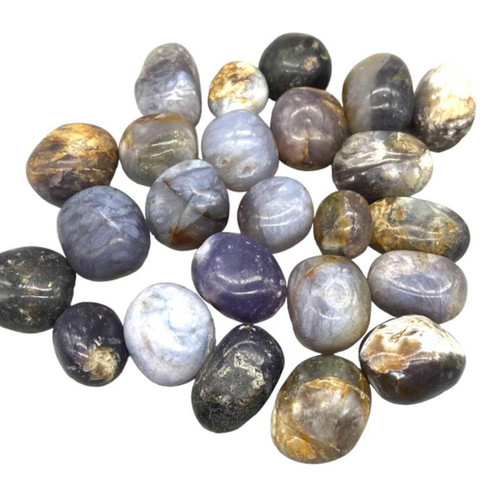 Chalcedony Purple White Tumbled Stones 1 Lb Chalcedony Purple White Tumbled Stones 1 Lb