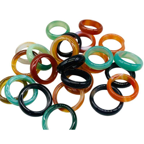 Agate, Banded Rings (Set Of 25)