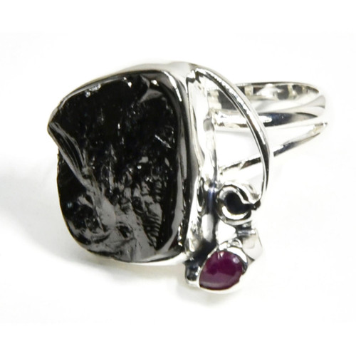 Ruby Shungite Ring Size 8 Ruby Shungite Ring Size 8