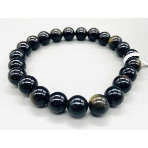 Obsidian, Gold sheen Bracelet 8 mm Obsidian, Gold sheen Bracelet 8 mm