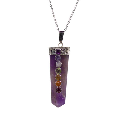 Amethyst Chakra Necklace Amethyst Chakra Necklace