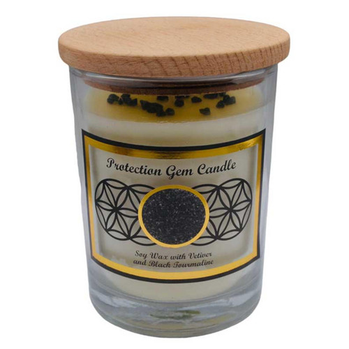 Protection Gem Stone Soy Candle