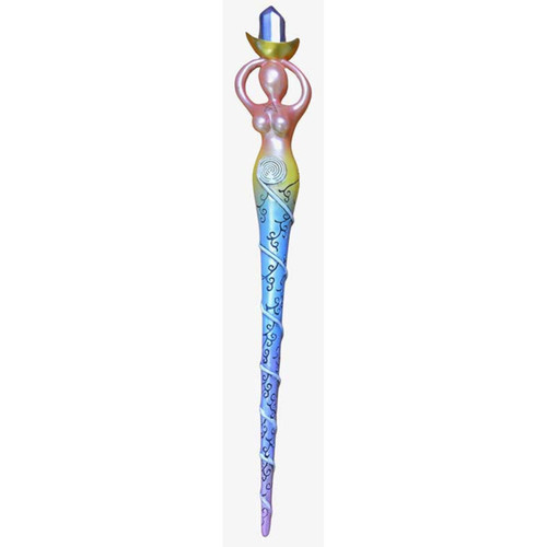 Spiral Goddess Wand 13 1/2"
