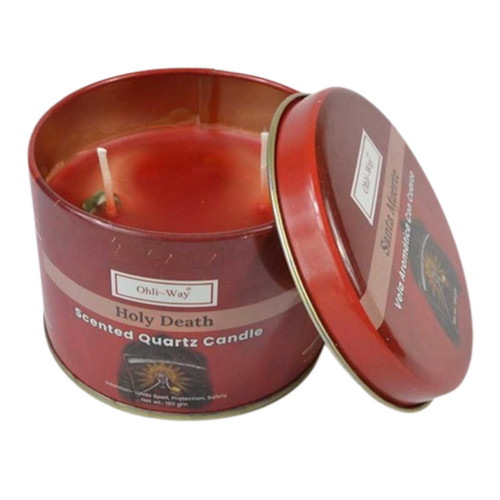 Santa Muerte (Holy Death) Quartz Tin Candle