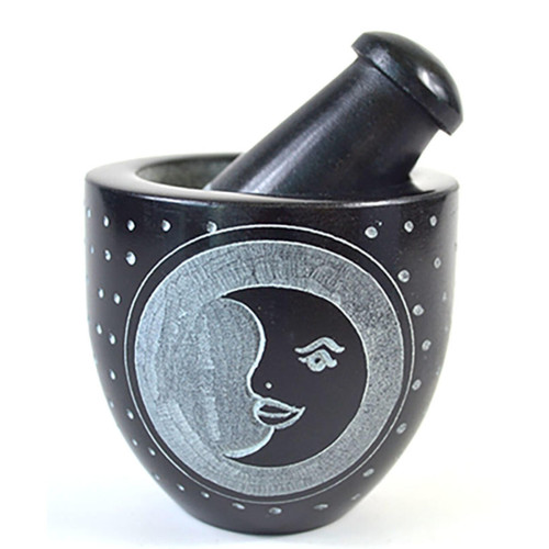 Moon Soapstone Mortar & Pestle Set 2 3/4"