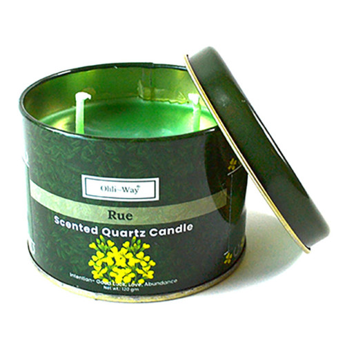 Ruda (Rue) Quartz Tin Candle