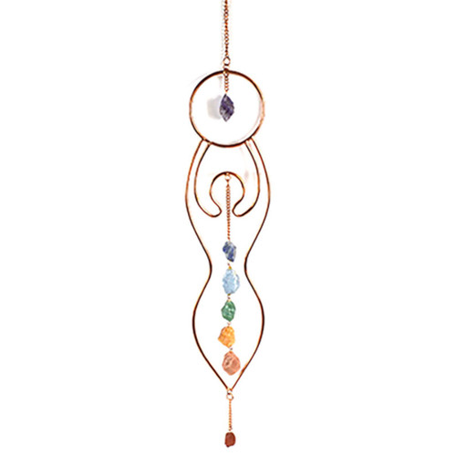 Goddess With Charka Stones Wall Hanging