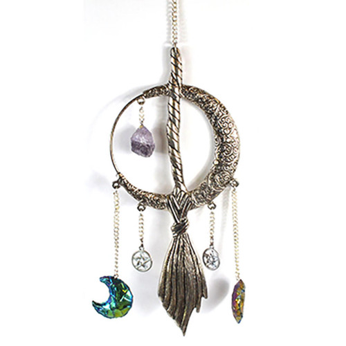 Moon & Broom Wall Hanging