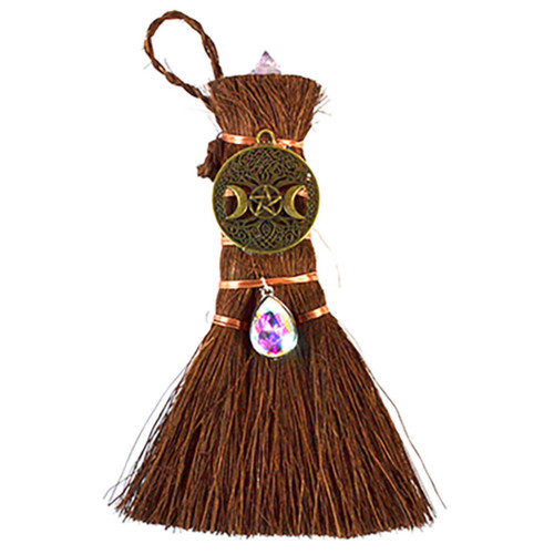 Triple Moon & Pentagram Broom 6"