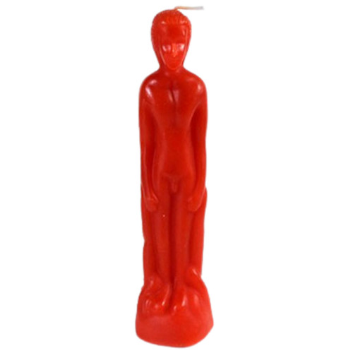 Red Male Candle 8"