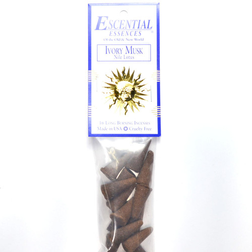 Ivory Musk Escential Essences Incense Cones 16/Pk