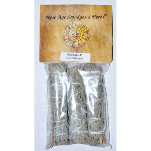 Blue Sage Smudge 3 pack of 4 in. smudge sticks