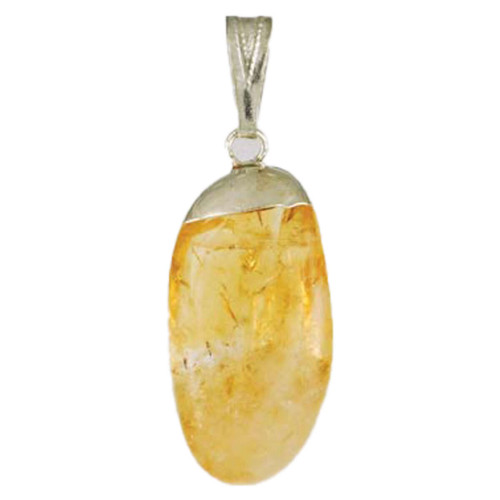 Citrine Tumbled Gem Stone Pendant