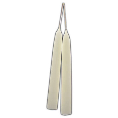 White Taper Candle Pair 7"