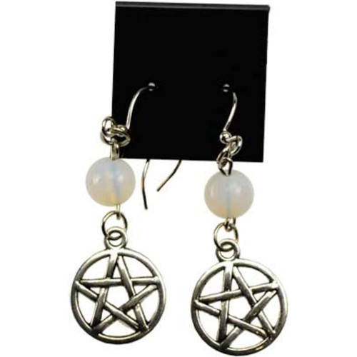 Opalite Pentagram Earrings Opalite Pentagram Earrings