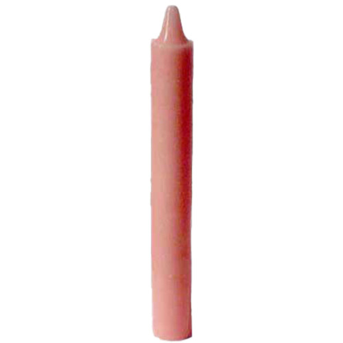 Pink Taper Candle 6"