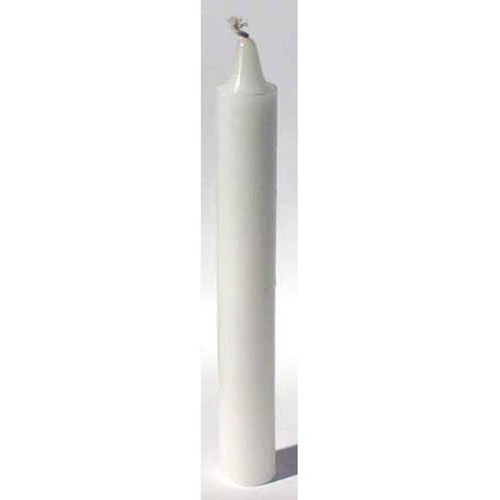 White Taper Candle 6"